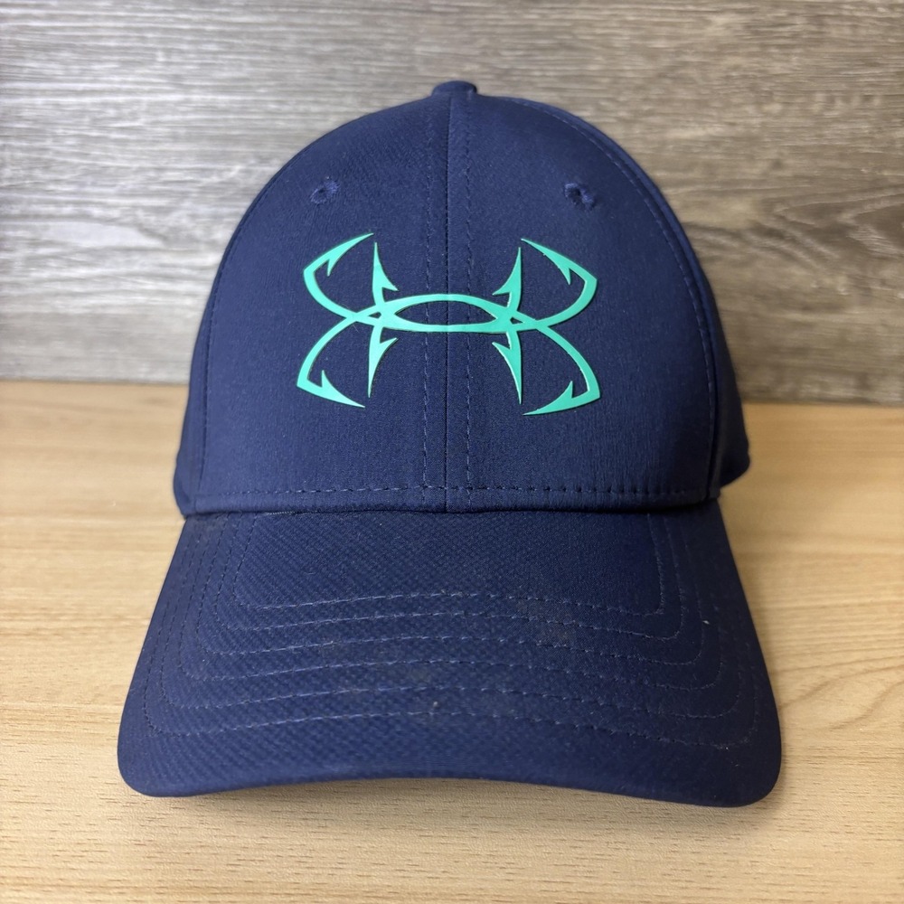 Under Armour Hat Cap Strap Back Navy Blue Athletic OSFA Mens Performance Logo
